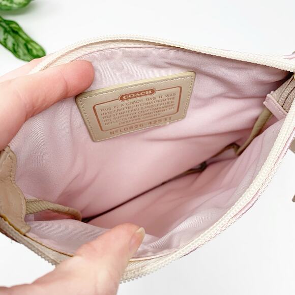 Coach Parker Op Art Signature Pink Canvas Swingpack Crossbody 42531 - Picture 4 of 7